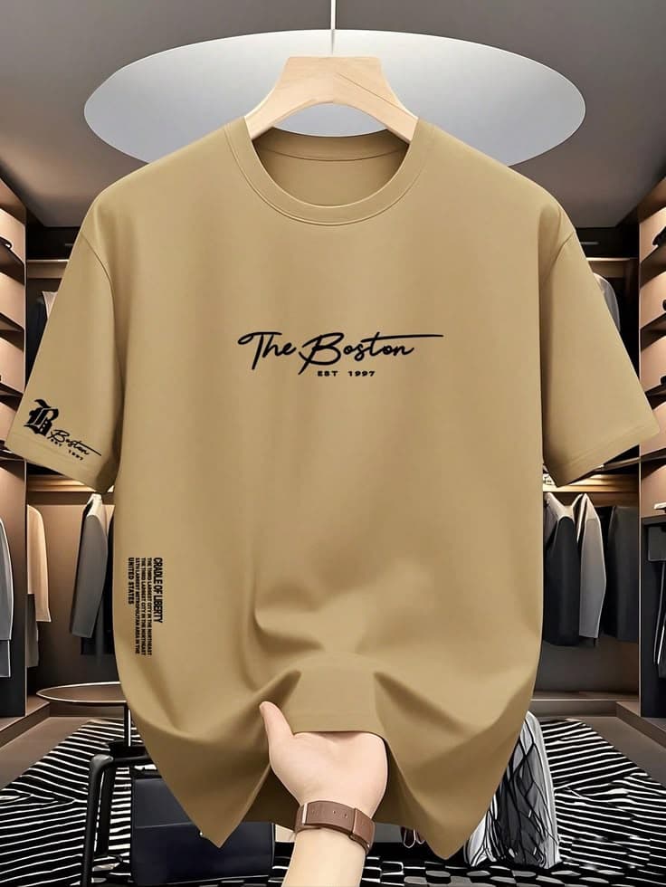The Boston t-shirt in Desert Sand