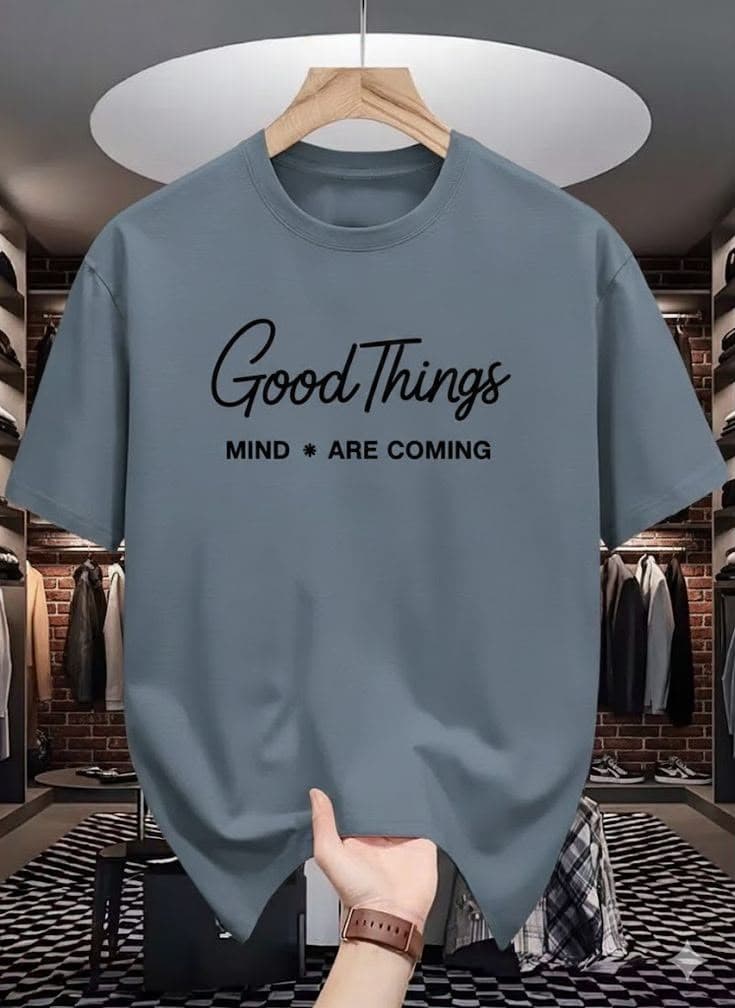 Good Things t-shirt in Slate Blue