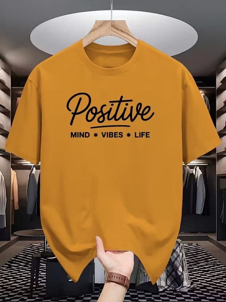 Positive t-shirt in Mustard