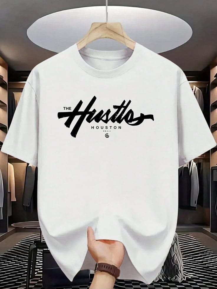 Hustle t-shirt in Cloud White